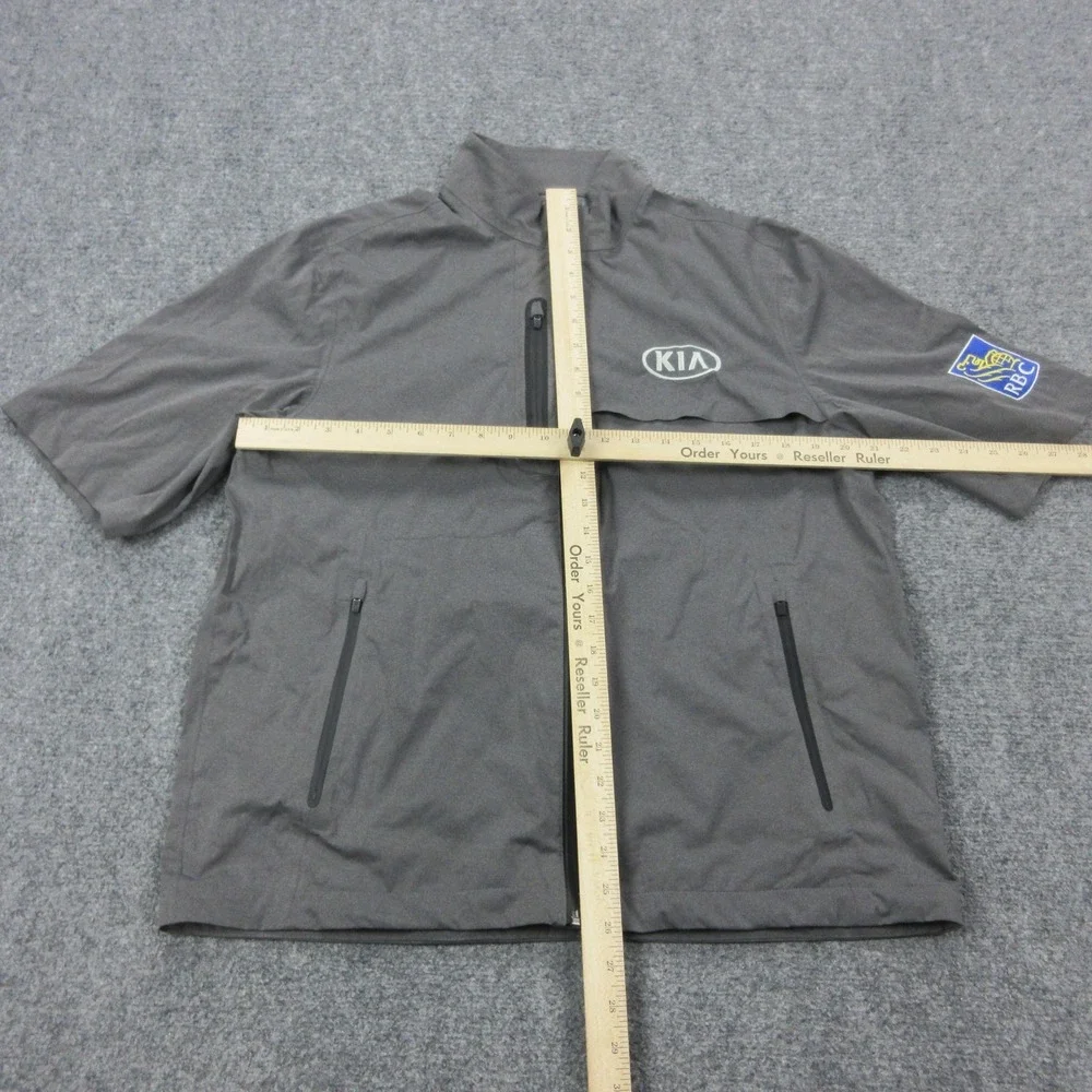 Greg Norman Jacket Mens Medium Short Sleeve Full‎ Zip Golf Windbreaker Kia RBC